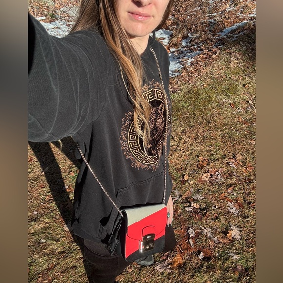 Furla Metropolis Suede Leather Crossbody Bag NWOT - Picture 4 of 17